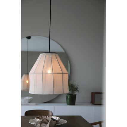 Markslöjd 108956 - Висяща лампа на кабел AIKO 1xE27/60W/230V диам. 37 см кремав/черен