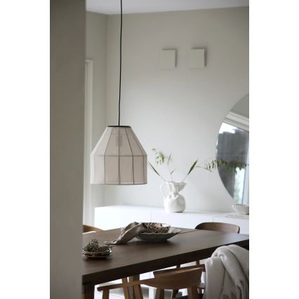 Markslöjd 108956 - Висяща лампа на кабел AIKO 1xE27/60W/230V диам. 37 см кремав/черен
