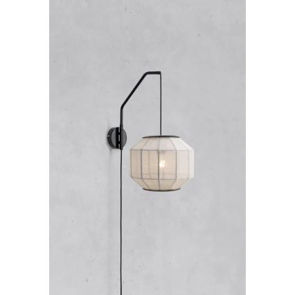 Markslöjd 108957 - Настенна лампа ASUKA 1xE27/60W/230V лен/черна