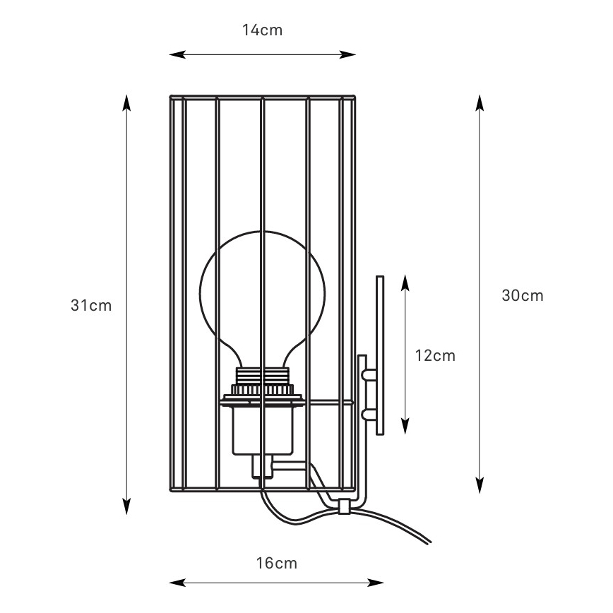 Markslöjd 108960 - Аплик HIKARI 1xE27/60W/230V бял/черен