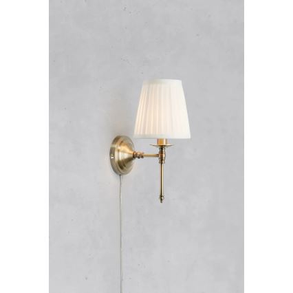 Markslöjd 108968 - Стенна лампа MANOR 1xE14/40W/230V бяла/месинг