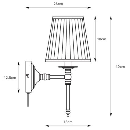 Markslöjd 108968 - Стенна лампа MANOR 1xE14/40W/230V бяла/месинг