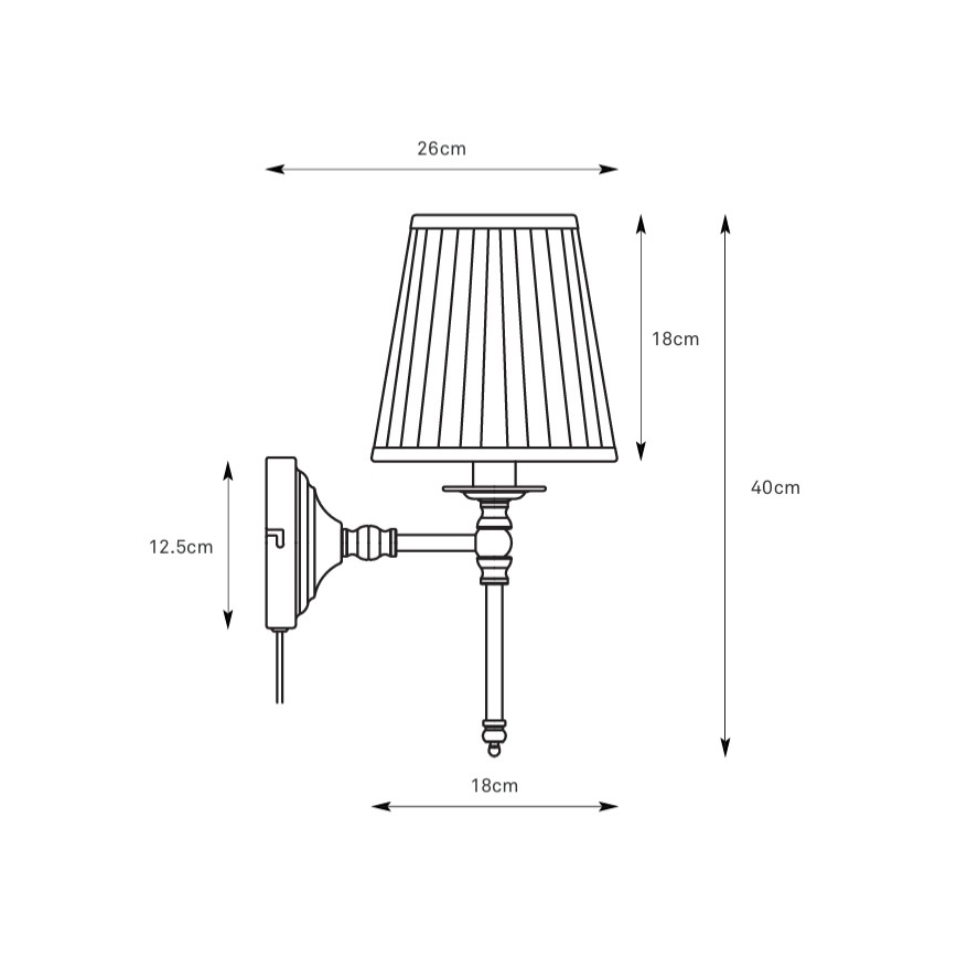 Markslöjd 108968 - Стенна лампа MANOR 1xE14/40W/230V бяла/месинг