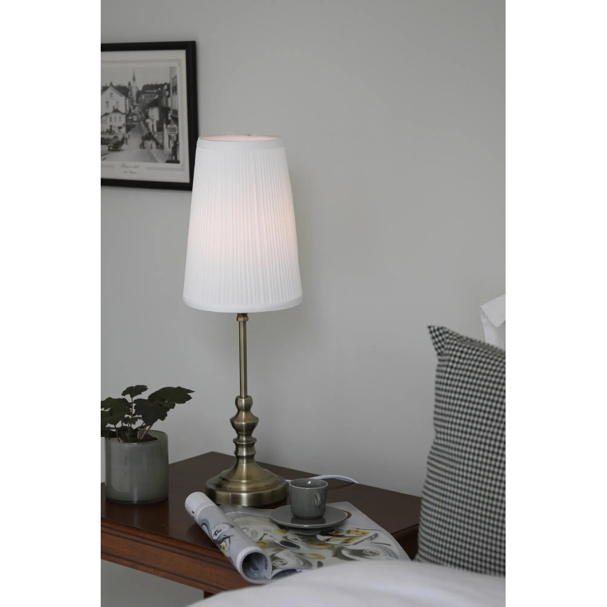 Markslöjd 108969 - Настолна лампа NOBLE 1xE14/40W/230V 56 см бяла/mесинг
