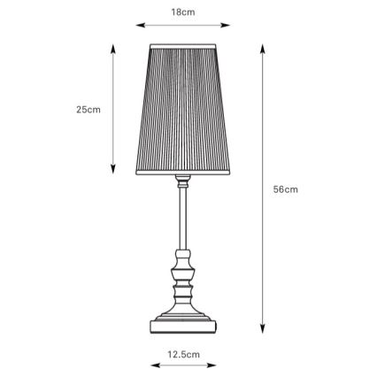 Markslöjd 108969 - Настолна лампа NOBLE 1xE14/40W/230V 56 см бяла/mесинг