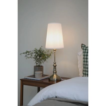 Markslöjd 108970 - Настолна лампа NOBLE 1xE14/40W/230V 66 см бяла/месинг