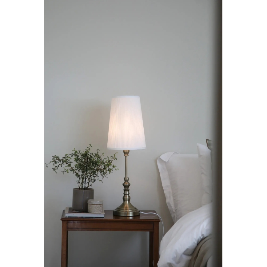 Markslöjd 108970 - Настолна лампа NOBLE 1xE14/40W/230V 66 см бяла/месинг