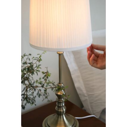 Markslöjd 108970 - Настолна лампа NOBLE 1xE14/40W/230V 66 см бяла/месинг