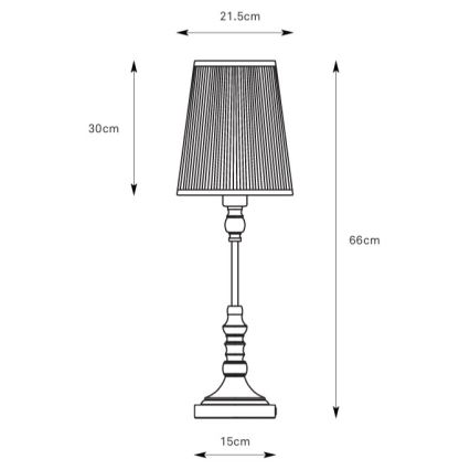 Markslöjd 108970 - Настолна лампа NOBLE 1xE14/40W/230V 66 см бяла/месинг
