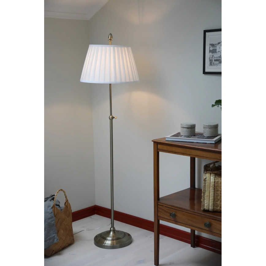 Markslöjd 108972 - Подова лампа OXFORD 1xE14/40W/230V бяла/месинг