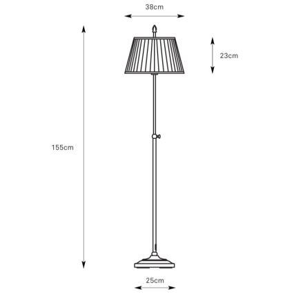 Markslöjd 108972 - Подова лампа OXFORD 1xE14/40W/230V бяла/месинг