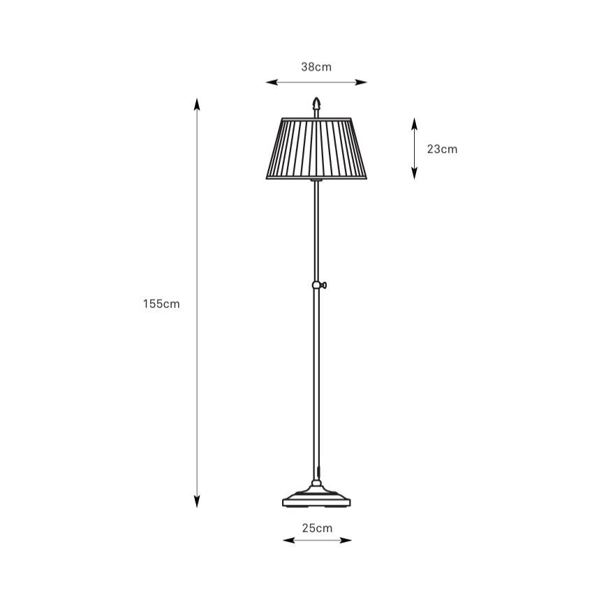 Markslöjd 108972 - Подова лампа OXFORD 1xE14/40W/230V бяла/месинг