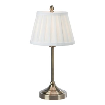 Markslöjd 108973 - Настолна лампа OXFORD 1xE14/40W/230V бяла/месинг