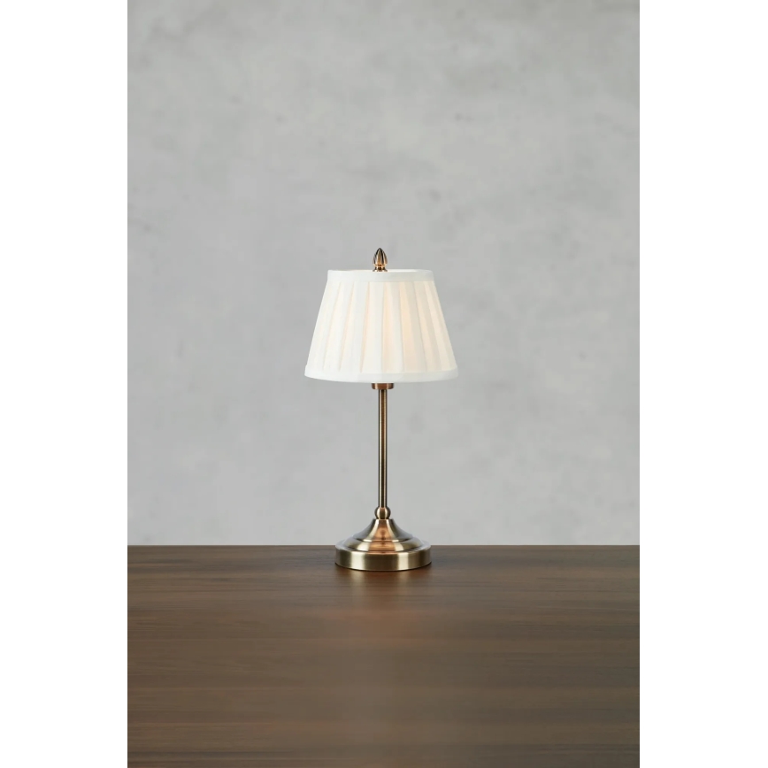 Markslöjd 108973 - Настолна лампа OXFORD 1xE14/40W/230V бяла/месинг