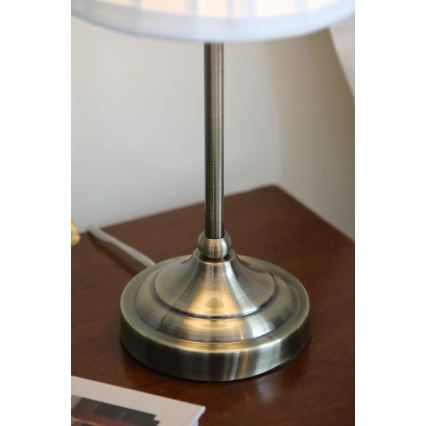 Markslöjd 108973 - Настолна лампа OXFORD 1xE14/40W/230V бяла/месинг