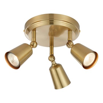 Markslöjd 108980 - Точково осветително тяло TINY 3xGU10/7W/230V, месинг