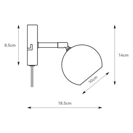 Markslöjd 108984 - Стенно точково осветително тяло POP 1xGU10/7W/230V кафяво