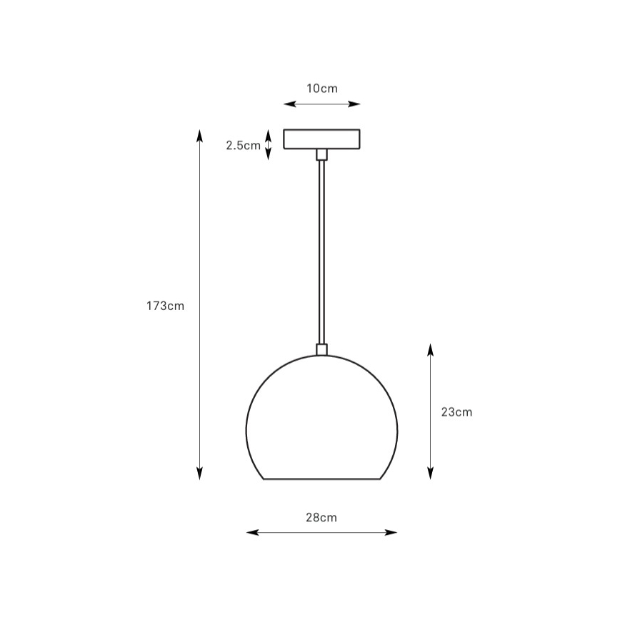 Markslöjd 108986 - Пендел на кабел POP 1xE27/40W/230V Ø 28 см сив