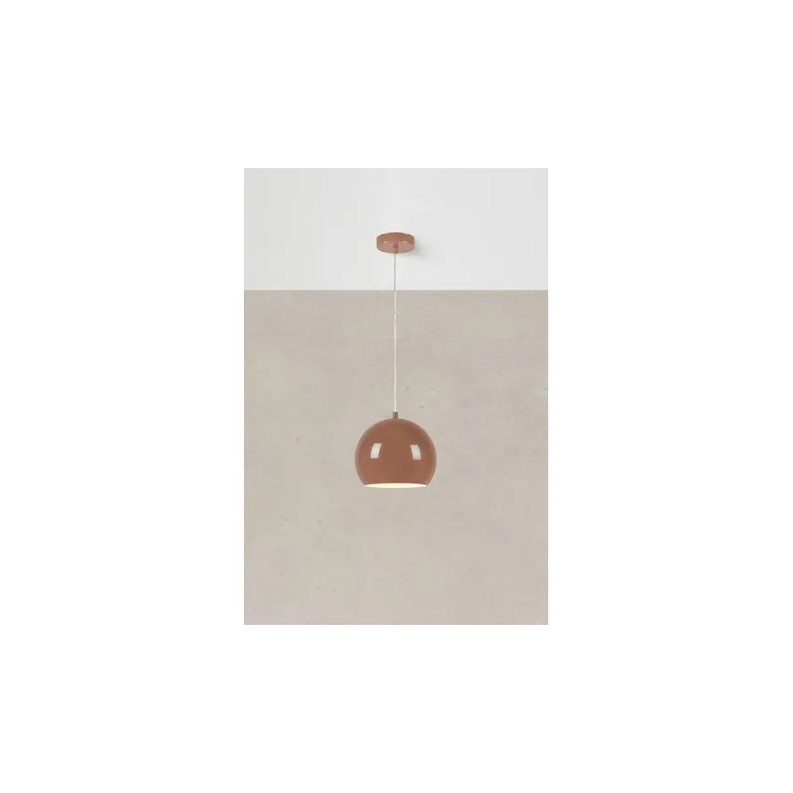 Markslöjd 108990 - Висяща лампа на кабел POP 1xGU10/7W/230V Ø 20 cm кафява