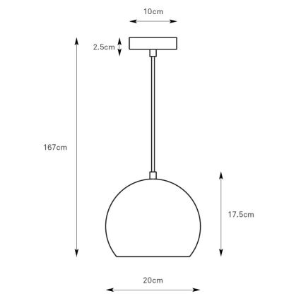 Markslöjd 108990 - Висяща лампа на кабел POP 1xGU10/7W/230V Ø 20 cm кафява