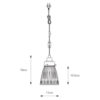 Markslöjd 109009 - Пендел на кабел BELLIS 1xE14/40W/230V матов хром