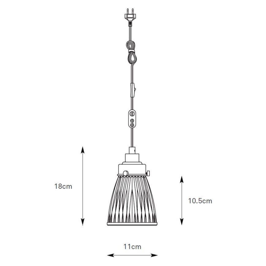 Markslöjd 109010 - Пендант на кабел BELLIS 1xE14/40W/230V месинг