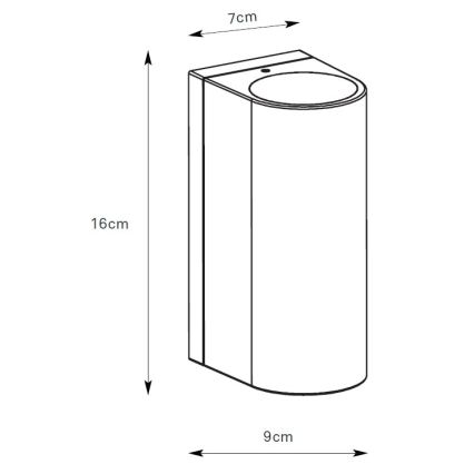 Markslöjd 109110 - LED димируема външна стенна лампа ALOR 2xLED/4,9W/230V IP65 черна