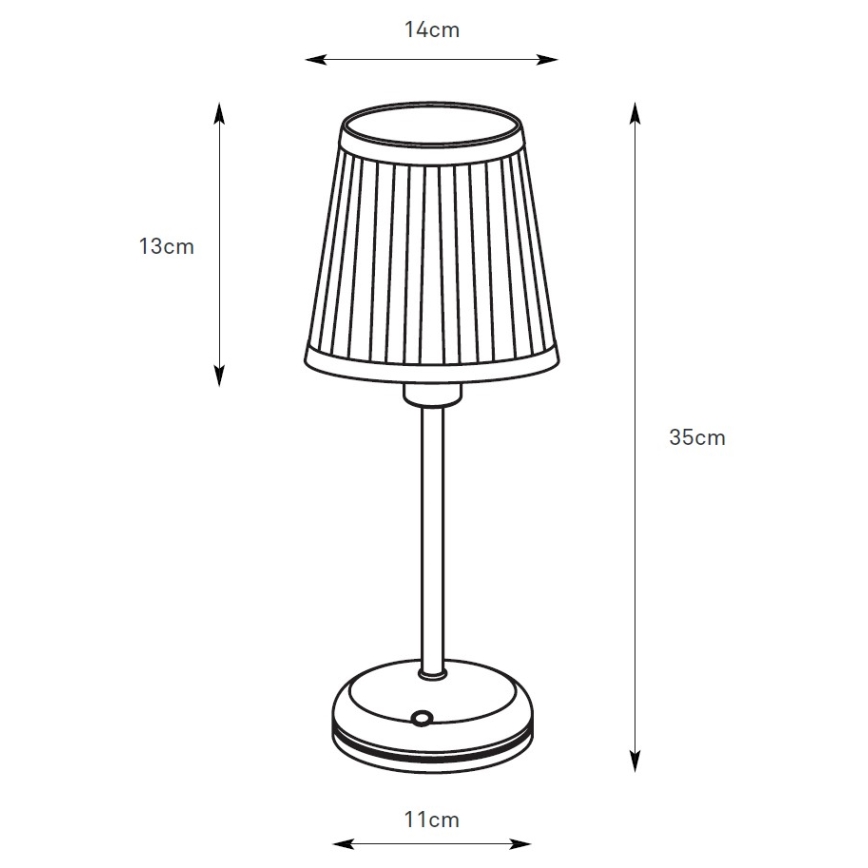 Markslöjd 109126 - LED димируема презареждаема сенсорна настолна лампа ANNO 1xE14/2W/2000 mAh бяла/месинг