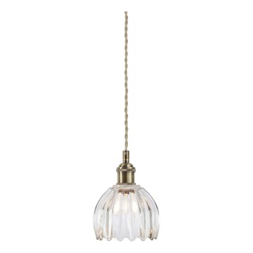 Markslöjd 109136 - Пендел на кабел GOTA 1xE14/40W/230V Ø 13 см месинг/прозрачно стъкло