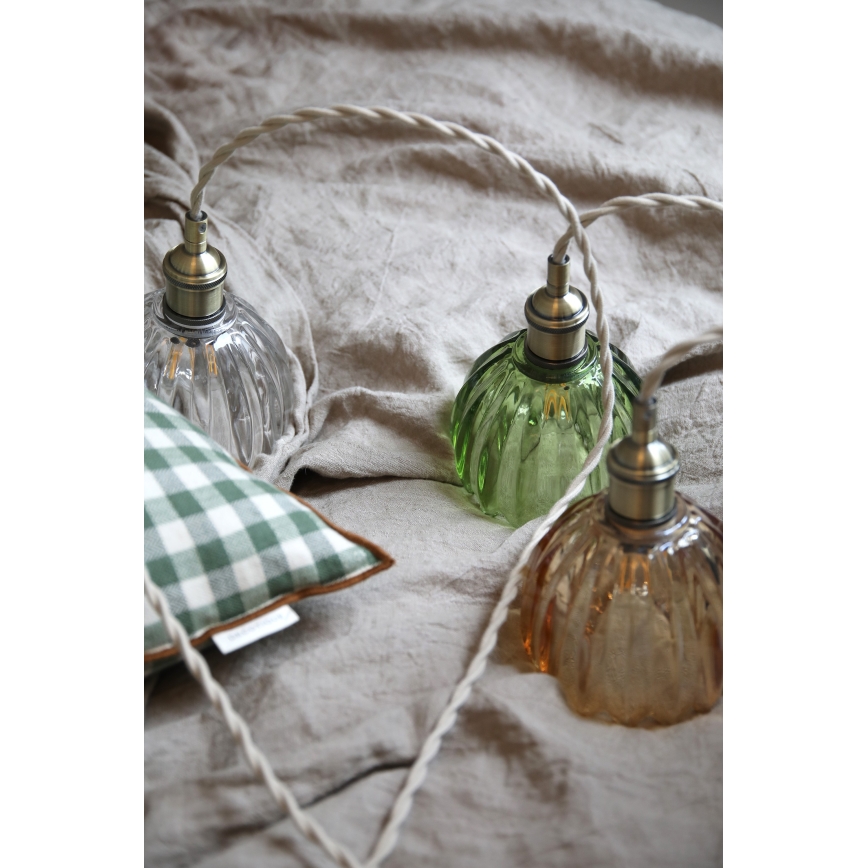 Markslöjd 109138 - Пендел на стоманено въже GOTA 1xE14/40W/230V димчато зелен/месинг