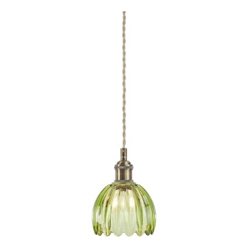 Markslöjd 109138 - Пендел на кабел GOTA 1xE14/40W/230V Ø 13 см димнозелено/месинг