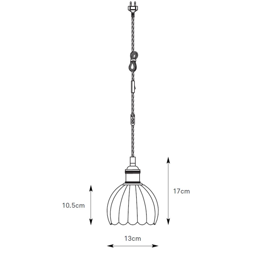 Markslöjd 109138 - Пендел на кабел GOTA 1xE14/40W/230V Ø 13 см димнозелено/месинг