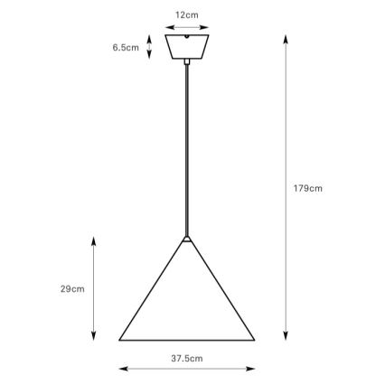 Markslöjd 109162 - Пендант с кабел TIP 1xE27/60W/230V Ø 37,5 cm сив
