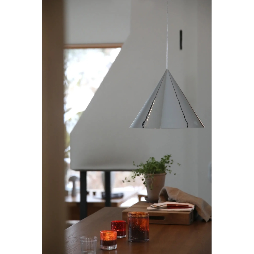 Markslöjd 109163 - Пендел на кабел TIP 1xE27/60W/230V Ø 37,5 см лъскав хром