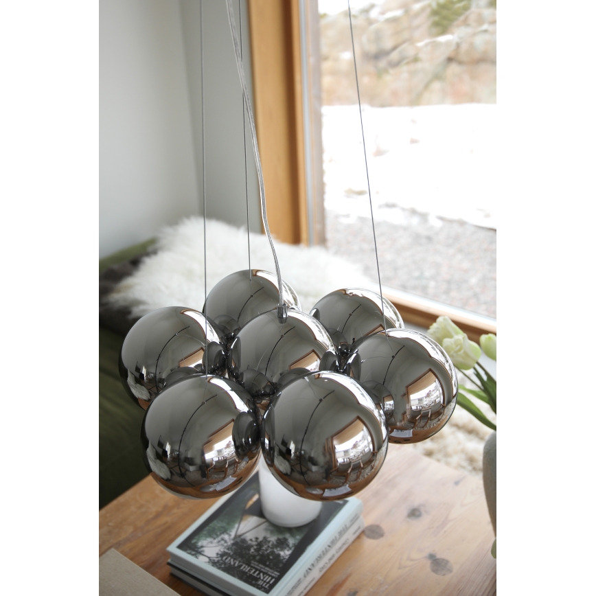 Markslöjd 109167 - Полилей на кабел CUPOLO 7xE14/40W/230V лъскав хром