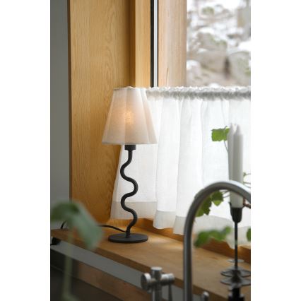 Markslöjd 109171 - Настолна лампа VEYA 1xE14/40W/230V лен/черен