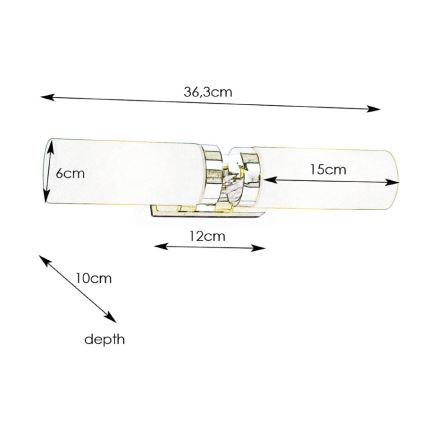 Markslöjd 234844, 450712 - За баня Стенна лампа STELLA 2xE14/40W/230V IP44