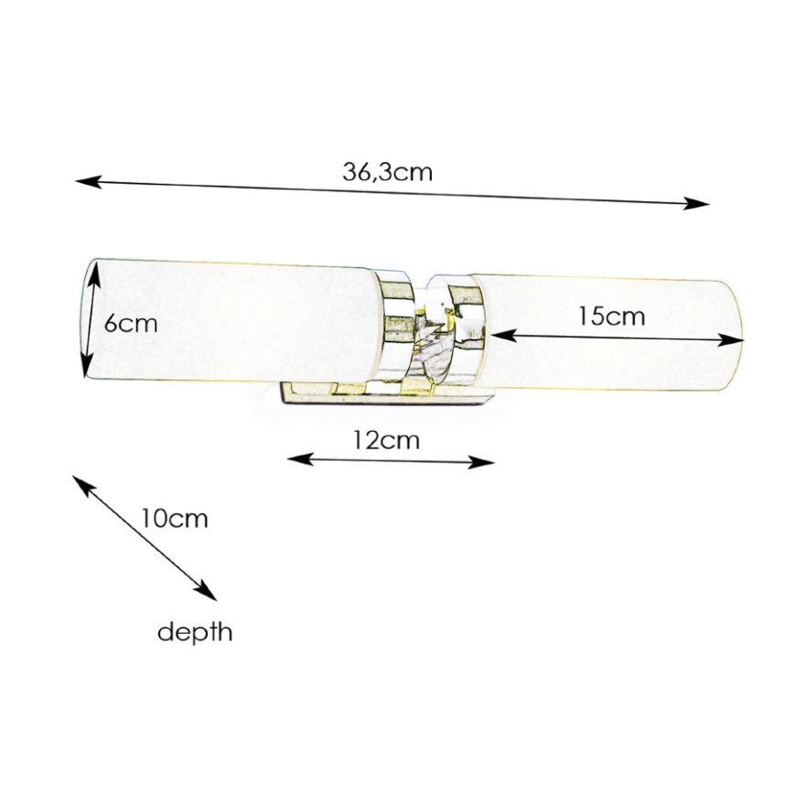 Markslöjd 234844, 450712 - За баня Стенна лампа STELLA 2xE14/40W/230V IP44