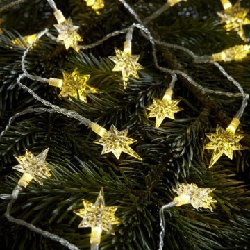 Markslöjd 702935 - LED Коледна верига STJÄRNA 20xLED/3xAA 1,9m топло бяло