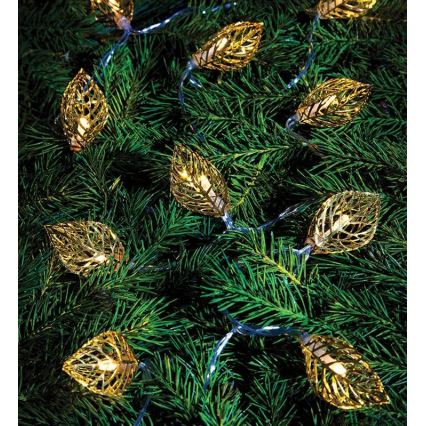 Markslöjd 703859 - LED Декоративна верига LEAF LED/3xAA 1,85 м топло бяло