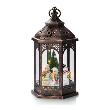 Markslöjd 704973 - LED коледна украса ROLF LED / 3xAA кафяв фенер