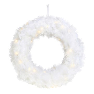 Markslöjd 705290 - LED Коледен венец FEATHER LED/1,2W/3xAA Ø 35 см