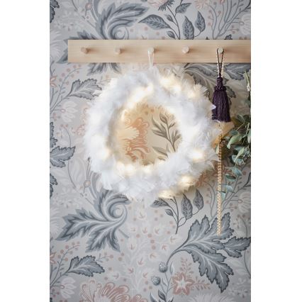 Markslöjd 705290 - LED Коледен венец FEATHER LED/1,2W/3xAA Ø 35 см