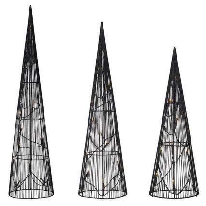 Markslöjd 705748 - К-кт 3бр. LED коледни декорации DUNGE LED/2,7W/4,5V черни