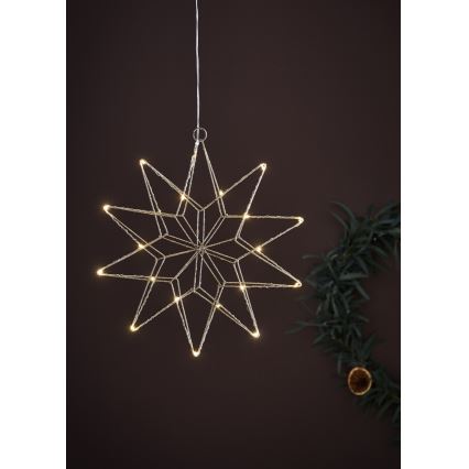 Markslöjd 705750 - LED Коледна декорация GLEAM LED/0,6W/3xAA сребрист