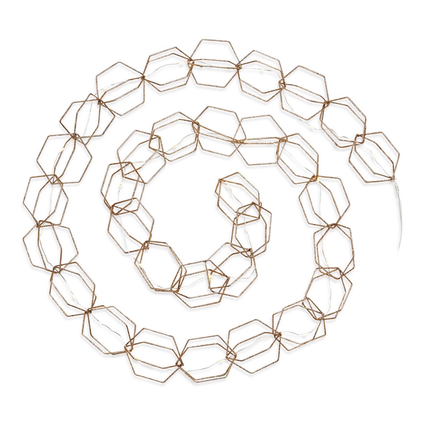 Markslöjd 705754 - LED Декоративна верига SERVE LED/3xAA 1,9 м златист