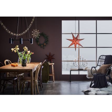 Markslöjd 705808 - Коледна декорация EMBLA 1xE14/25W/230V Ø 75 см червен