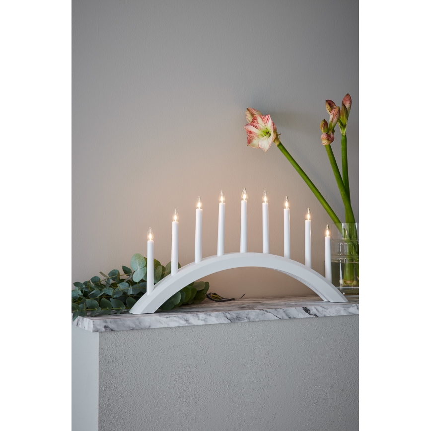 Markslöjd 705954 - Коледен свещник AVENTO 9xE10/3W/230V бял