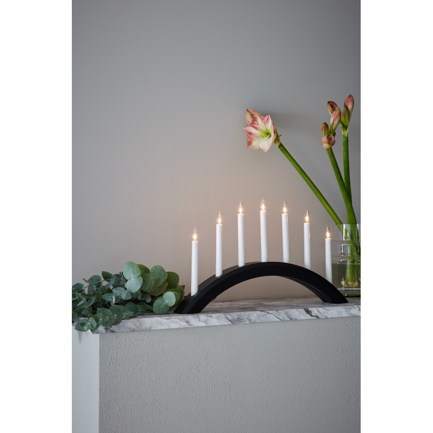 Markslöjd 705956 - Коледен свещник AVENTO 7xE10/3W/230V черен