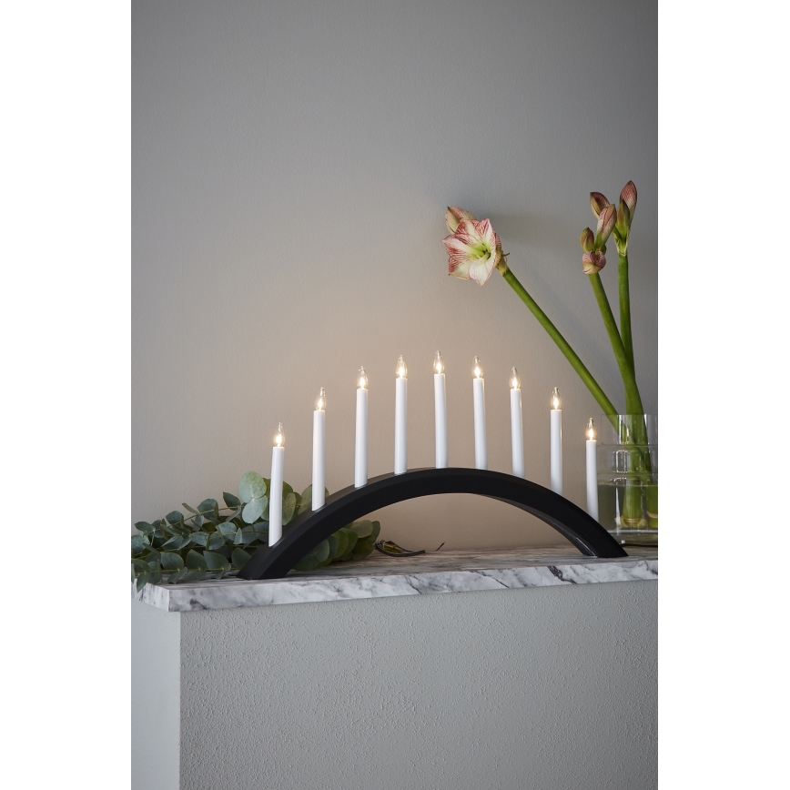 Markslöjd 705957 - Коледен свещник AVENTO 9xE10/3W/230V черен